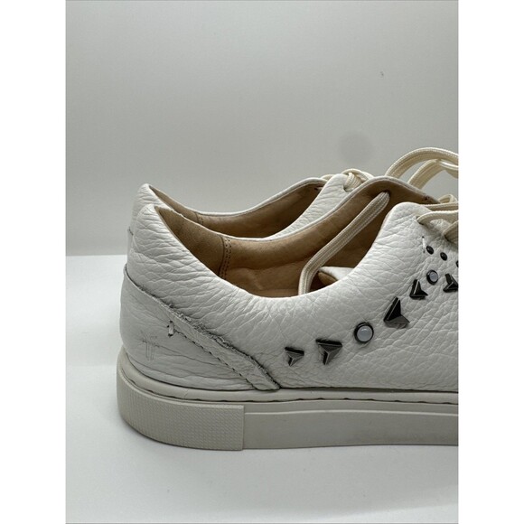 Frye Ivy Low Women Size 8.5 White Leather Casual Sneakers Shoes - Picture 10 of 12